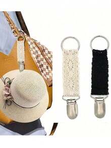 New Travel Hat Clip, Outdoor Backpack/Luggage Storage Hat Clip, Solid Color Travel Hat Clip, Multi-Functional Duck Bill Hat Clip, Outdoor Travel Essential, Mini Travel Hat Clip, Multi-Functional Straw Hat Clip, Hat Accessory, Can Securely Attach Hat To Bag Or Luggage - Multicolor - View 1
