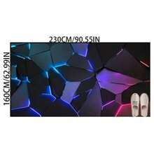 1pc Neon Geometric Fragment Floor Mat Decorative Rug, Bedroom Decor, Floor Mat, Carpet, Home Decor, Living Room Rug, Living Room Small Rug, Bedroom Rug, Living Room Home Decor, Outdoor Rug, Washable Rug - Multicolor - View 19