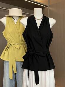 Women Tank Tops & Camis - Yellow - View 10