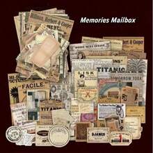 100 tờ giấy phong cách vintage retro, giấy vintage chất lượng cao, giấy nền phong cách INS, gói giấy trang trí scrapbook - Nhiều kiểu dáng - Xem 7