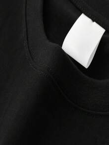 Camiseta de algodón para hombre con estampado de pepinillo bailando dabbing, diseño de dibujos animados divertido, algodón puro, estampado prémium, duradera, moda casual - Negro - Ver 4