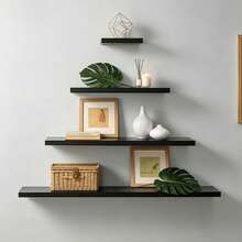Estantería de almacenamiento montada en la pared, estantería para libros del dormitorio, estante de almacenamiento, soporte de pared para llaves, estante para discos de vinilo, soporte de pared dedicado, adecuado para dormitorio, estudio, sala de estar y comedor - Estantería de pared - color aleatorio - Ver 5