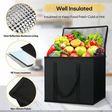 1pc Large Capacity Portable Cooler Bag, 3-Layer Insulation, PVC Non-Woven Fabric Tote Bag, Keeps Food Warm/Cold For 1.5 Hours, Easy-To-Clean Aluminum Lining, Foam Insulation, Durable Handle - A - View 7