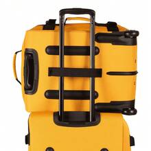 W WINGS Large Compression Soft Suitcase 28" 24" 20" Inch ROOK | Travel Bag Luggage Polyester Zipper High Quality, Waterproof, Telescopic Handle Wheels YELLOW - Yellow - View 5