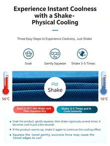 1pc/2pcs Summer Cooling Sports Towel, Made Of Ice-Feel Quick-Dry Fabric, Soak And Shake To Cool Down, Physical Cooling With A Shake, Breathable Mesh Design For Fast Sweat Absorption, Suitable For Outdoor, Fitness, And Daily Use - Multicolor - View 3