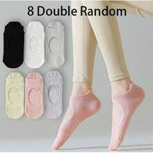 8/6/4/2/1 Pairs Women's Pilates Non-Slip Socks, Open Toe Yoga Socks, Breathable Grip Socks For Sports, Fitness And Dance - Pilates Accessory - Multicolor - View 15