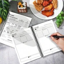 DANPERJI دفتر ملاحظات مع رسومات الوصفات والمكونات على الغلاف، مناسب لعشاق الطبخ ومخططي الوجبات، لوازم مدرسية - النسخة الإنجليزية - مشاهدة 6
