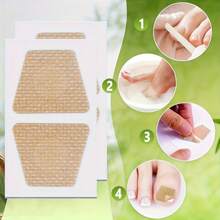 120pcs Tea Tree Oil Nail Patches For Brittle Yellow Thickened Discolored Broken Toenails, Invisible Wearable With Shoes, Skin-Friendly Long-Lasting Adhesive, Daily Foot Protection, Strong Nails - Apricot - View 8
