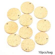 10pcs/Pack Stainless Steel Embossed Charm, Elegant Jewelry Decor For Earring, Clothes Accessories & Hair Ornament, Anti-Allergy And Color Retention - 10pcs/pack - View 21