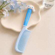 Peigne à cheveux bleu MINISO Sanrio Cinnamoroll, peigne de coiffage démêlant à long manche mignon de style dessin animé pour les soins capillaires quotidiens, outil de beauté - Bleu et Blanc - Voir 5