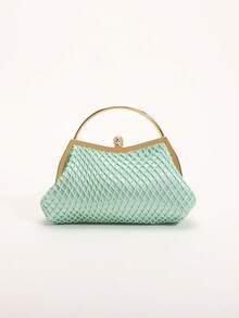 1 buah Tas Tangan Wanita Dekorasi Irisan Cangkang Alami Hijau, Tas Pantai Gaya Liburan Boho Buatan Tangan dengan Irisan Cangkang Putri Duyung, Tas Tote Jaring Ikan Belah Ketupat, Cocok untuk Sehari-hari, Pernikahan, Pesta, Perjalanan dan Liburan Santai (Retakan dan Cacat Tekstur Normal pada Irisan Cangkang Adalah Hal yang Wajar) - Hijau - View 6