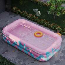 Large Inflatable Swimming Pool, Thickened Outdoor Home Pool, Family Slide Pool, Suitable For Family Gatherings, Outdoor Patio - PVC Material Pool - A - View 7