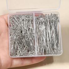 100/300pcs 9-Pin Boxed Decorative Accessories, 25mm-50mm Flexible 9-Pin, Suitable For DIY Bracelets, Necklaces, Earrings, Handmade Crafts And Pendant Beading Supplies, Size Can Be Selected Individually - Nine-digit Needle (white K) - View 5