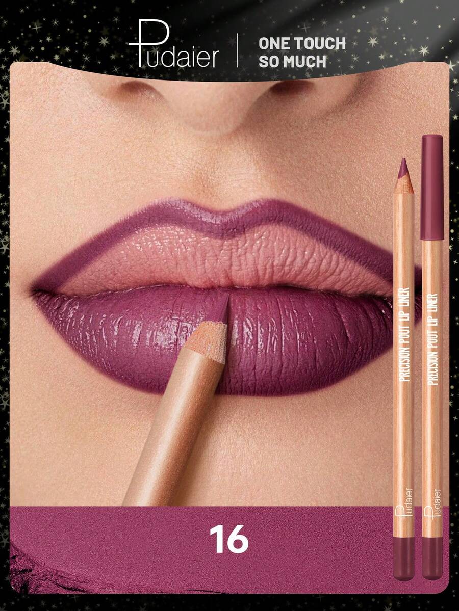 Pudaier Matte Nude Lip Liner, Smooth Application, Buildable Natural Color, Easy To Use, Suitable For Daily Makeup And Valentine's Day Looks
