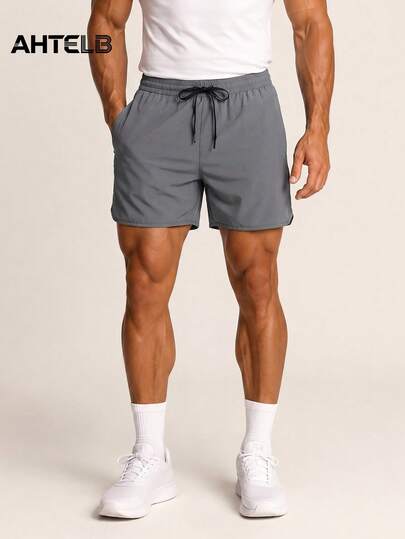  AHTELB Men's Quick-Dry Sports Shorts, Lightweight Running Shorts With Elastic Waistband And Drawstring, Casual Fitness Shorts, Men's Gym Wear, Men's Jogging Pants, Men's Pants, Men's Sports Set, Suitable As Gifts For Friends, Husbands, Boyfriends,,Leisure, Summer Activities; Ideal For Gifting To Friends, Husbands.