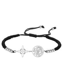 LIKGREAT 1pc Double Protection Bracelet Witch Knot Pentagram Tetragrammaton Stainless Steel Jewerly - Bracelet Series - View 12