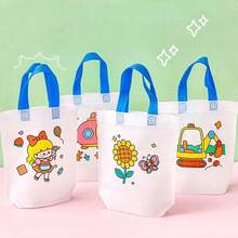 24/12/6pcs Reusable DIY Graffiti Non-Woven Shopping Bags - Carnival Animal Art Party Gift Bags, Colored Markers, Christmas And New Year Gift Wrapping And Storage, Party Supplies - Styles, Patterns And Rope Colors Random - Multicolor - View 7