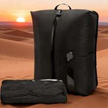 Bolsa de compresión al vacío reutilizable y ligera para viajes, para almacenamiento al aire libre, con diseño de cremallera sellada, válvula de aire desechable, sin necesidad de bomba de aire, ahorradora de espacio, adecuada para equipaje y bolsas de almacenamiento de mochilas - Negro - Ver 6