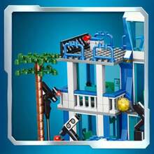 550pcs Blue City Police Pattern, Includes 2 Police Car Building Blocks, City Scene With Police Car And Accessories, Suitable For Handmade DIY Building Blocks, Birthday Gift, Christmas, Halloween Gift - Blue - View 8