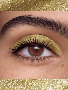 Pudaier 1pc Metallic Glitter Eyeshadow, Waterproof & Smudge-Proof Long-Lasting Wear, Highly Pigmented Smooth Texture, Ideal For Music Festivals And Holiday Gifts - 07 - View 2