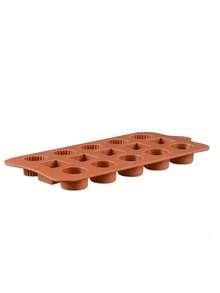1 pieza Molde de silicona clásico para chocolate, molde para hornear y dulces, molde decorativo para pasteles - Café integral - Ver 3