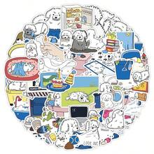 50pcs Original Hand-Drawn Simple Cartoon Bad Dog Home-Style Japanese Illustration Cute Decorative Milk Tea Cup Message Board Stickers - Original Bad Dog Staying Home - 2018 - View 5