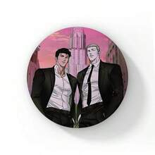 58mm 新款韓系 BL 漫畫《Shutline》軟質鈕扣徽章 男愛漫畫 Gillan Jake Moon Shingun 動漫胸章 粉絲收藏 - 58 mm - 查看 7