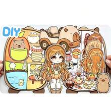 Milk Bottle Rabbit Girls Interactive Quiet Book DIY Scene Design, Rich And Exquisite, Complete With Various Decorative Accessories, Can Be Repeatedly Arranged And Matched, Immersive Experience Of Fun Interaction, Highly Playable DIY Handmade Kit - Multicolor - View 12