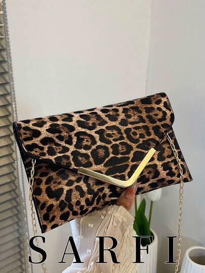 1 Solid Color Leopard Print Lightweight And Versatile Fashionable Crossbody Bag,Suitable For Girls/Students' Daily Use, Commuting,Travel, And Vacation