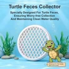 PVC Material Easy To Clean Detachable Turtle Waste Collector, Suitable For Fish Tank And Turtle Tank, Includes 110mm Toilet Turtle, Mud Turtle, Helmet Turtle Waste Separator - White - View 3