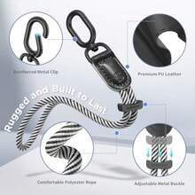 SURPHY Cordón para móvil, Unidades Ajustables, Cordon movil, Cordón de Correa de Muñeca, Correa Antirrobo para móvil, Colgante para móvil con cuero - rosa - Ver 4