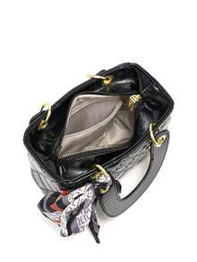 Dedoo Women's Floral Evening Handbag, Suitable For Girls, Women, Brides, Bridesmaids, Weddings, Parties, Proms, Nightclubs, Dates, Valentine's Day, Gifts (Includes Gift Bag) - Black - View 3