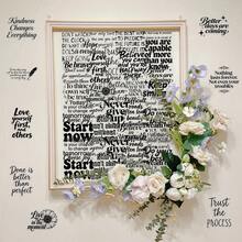 50pcs Transparent Minimalist Fresh Original Black & White Inspirational English Quote Creative Decorative Stickers For Journaling And Vases - 50 Original Black and White Inspirational English Images - View 8