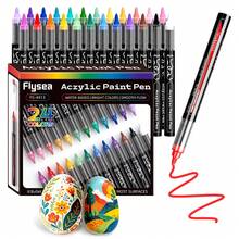 36/24/12 Colors Acrylic Marker Pens With Hard Tips, Colorful Marker Set, Quick-Drying, Fade-Resistant, Suitable For Painting, Illustration, Handicrafts, Back To School Coloring Books And Other DIY Projects - Multicolor - View 3