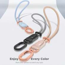 SURPHY Cordón para móvil, Unidades Ajustables, Cordon movil, Cordón de Correa de Muñeca, Correa Antirrobo para móvil, Colgante para móvil con cuero - rosa - Ver 7