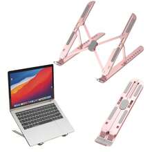 Laptop/Tablet Stand, Height Adjustable, 10-Level Angle Adjustable, Ergonomic Design, Foldable, Portable Desktop Stand, Aluminum Alloy Material, Suitable For MacBook, HP And 10-17 Inch Laptops - View 7