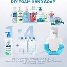 DONASIRA Dispenser Sabun Otomatis Inframerah Cerdas Tanpa Sentuh Kapasitas Besar 420ml, Pompa Dispenser Cepat Busa Cair Tanpa Sentuh, Mesin Cuci Tangan Elektrik, Perangkat Cuci Tangan Sensor, Tangki Air Transparan, Bahan Plastik ABS, Tahan Air IPX5, 4 Tingkat Pencahayaan yang Dapat Diatur untuk Volume Busa/Cairan, Cocok untuk Dapur dan Kamar Mandi, Produk Baru untuk Musim Semi - Berbagai warna - View 11