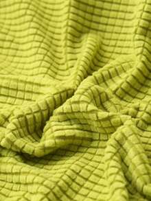 Solid Color Skirt Style Sofa Bed Cover, Polyester Fiber Elastic All Inclusive Sofa Cover, Suitable For Armless Sofa Cover, Simple And Modern, Suitable For All Seasons - Green - View 9