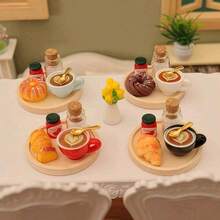 OBOVAY 5pcs/Set 15pcs Creative Miniature Coffee Set Model, Miniature Mini Toy Set, Afternoon Tea Coffee Model, Dollhouse Accessories, Photography Props Scene, Accessory Props, Teenager Desktop Small Decoration - Multicolor - View 7