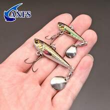 ANFS 2pcs VIB Fishing Lures With Tackle Box, Metal Rotating Shiny Fish Bait, Suitable For Bass And Trout - Multicolor - View 10