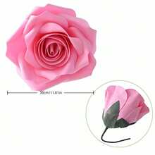 Red Foam Rose Large Handmade Artificial Flowers Suitable For Romantic Wedding, Home, Party, Event, Anniversary Birthday Party Background Decoration - Multicolor - View 2