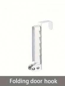 Foldable Multi-Slot Over-The-Door Hook Rack, No-Drill Clothing Storage Organizer, Space-Saving Door Back Clothes Rack, Suitable For Shirts, Towels, Hats And Bags, Bedroom Closet Home Storage Decoration - Multicolor - View 9