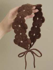 Solid Color Knitted Headband, French Countryside Style Solid Color Knitted Headband, Bohemian Headband, School Supplies, Daily Use Girl Hairstyle Casual Bohemian Headband, School Supplies, College, Headband Summer Women's Hair Accessories Vacation Outfit Women, Women's Scarf Summer Vacation Bohemian Accessories - Multicolor - View 15