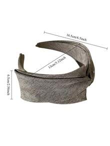 1 buah Bando Silang Warna Polos Vintage, Gaya Maillard, Mahkota Tinggi Satin, Aksesori Rambut Lebar Serbaguna - MultiWarna - View 4