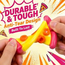 Juguete antiestrés suave con forma de pizza linda, esponja de recuperación lenta, juguete apretable para dedos con forma de pizza linda, antiestrés suave, forma de pizza triangular, rebanada realista, forma divertida, bordes redondeados, relieve 3D, puntos de cobertura realistas, suave y resistente, elástico tipo Q, suave y masticable, apretable, rebote, alivio del estrés, suave y esponjoso, apretón duradero, liso, rebote lento, regalo perfecto para fiesta de cumpleaños, bolsa de regalo, regalo festivo, antiestrés sensorial para la ansiedad, recompensa de aula - A - Ver 4