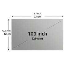 GAINVANE 60/72/100/120/130英吋投影幕布，可攜式 16:9 4K 反射布料投影灰色幕布，適用於 1LCD 系列電影影片家用投影機，無需鑽孔即可輕鬆安裝 DIY 畫框幕布/布料 - 查看 10