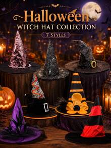 Oxford Stoff Hexenhut Halloween Kostüm Accessoire Hexenhut Hexenhut Hexenhut - A - Übersicht 6