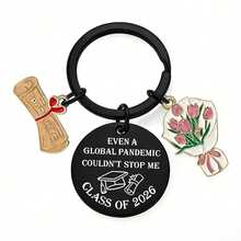 European And American-Border Knife-Shaped Keychain Pendant, Stainless Steel Round 2026 Student Graduation Season With Engraving - LH-1 - View 1