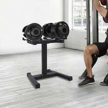 Adjustable Dumbbell Rack And Stand. Perfect Home-Gym Dumbell Rack For At-Home Workouts., Convenient And Prevents Accidents. - Black - View 4