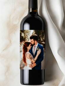 Pegatinas personalizadas para botellas de vino con foto, etiquetas personalizadas, pegatinas cuadradas, regalo romántico ideal para cumpleaños, Día del Maestro, Día de San Valentín, Día de la Madre, Día del Padre, fiesta o aniversario, regalo para parejas, mejor regalo para familia, novia, novio, dama de honor, colega, amigo, set DIY - Multicolor - Ver 7